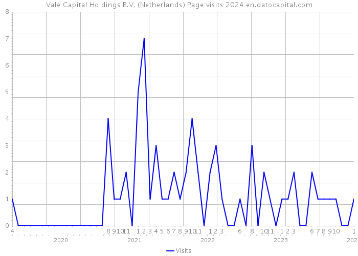 Vale Capital Holdings B.V. (Netherlands) Page visits 2024 