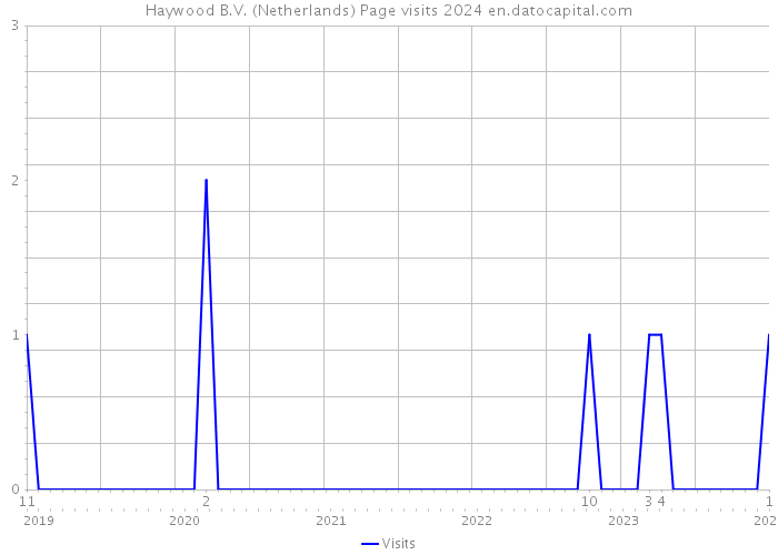 Haywood B.V. (Netherlands) Page visits 2024 