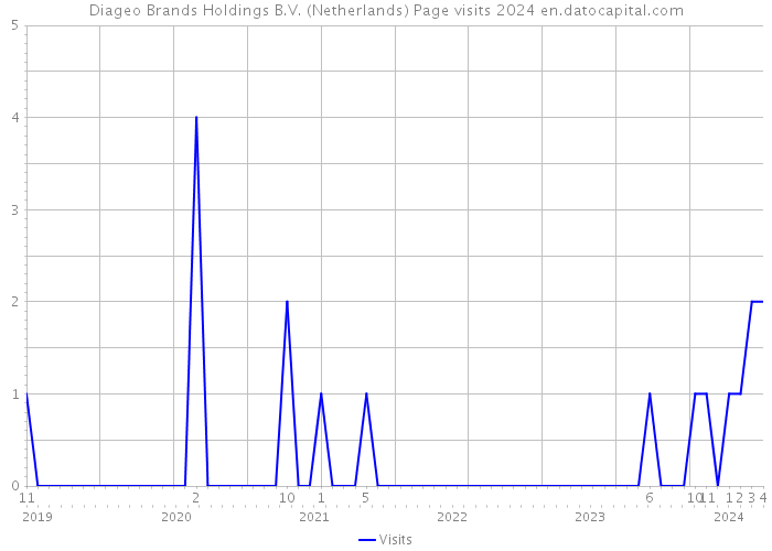 Diageo Brands Holdings B.V. (Netherlands) Page visits 2024 