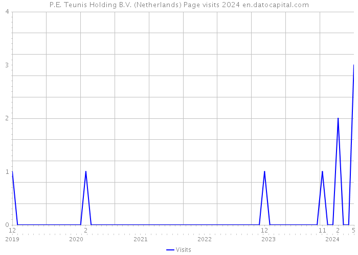 P.E. Teunis Holding B.V. (Netherlands) Page visits 2024 