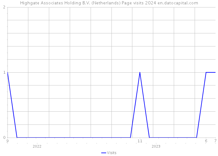 Highgate Associates Holding B.V. (Netherlands) Page visits 2024 