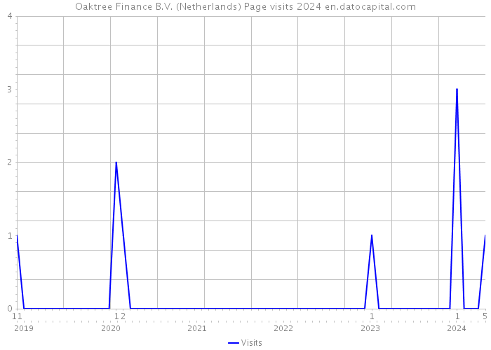 Oaktree Finance B.V. (Netherlands) Page visits 2024 
