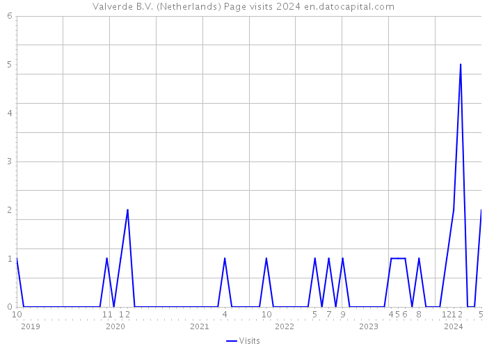 Valverde B.V. (Netherlands) Page visits 2024 