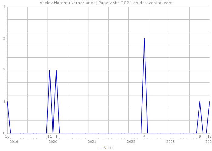 Vaclav Harant (Netherlands) Page visits 2024 