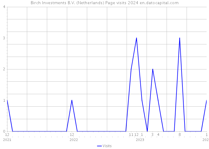 Birch Investments B.V. (Netherlands) Page visits 2024 
