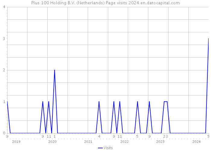Plus 100 Holding B.V. (Netherlands) Page visits 2024 