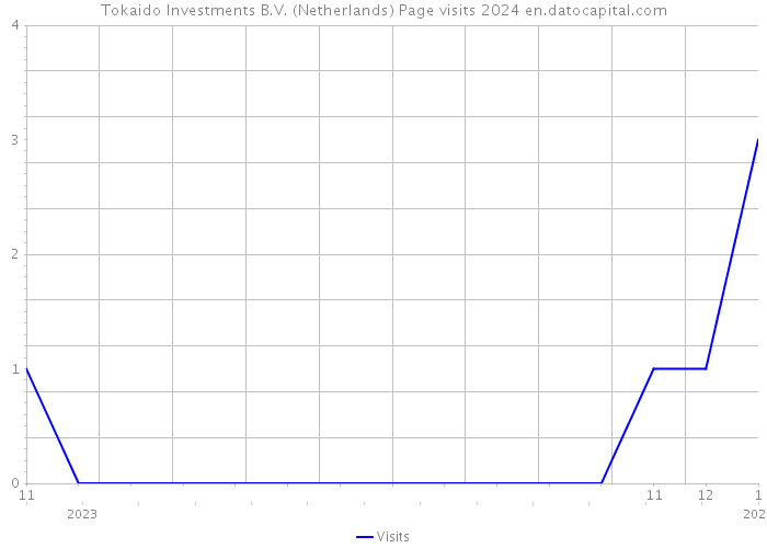 Tokaido Investments B.V. (Netherlands) Page visits 2024 