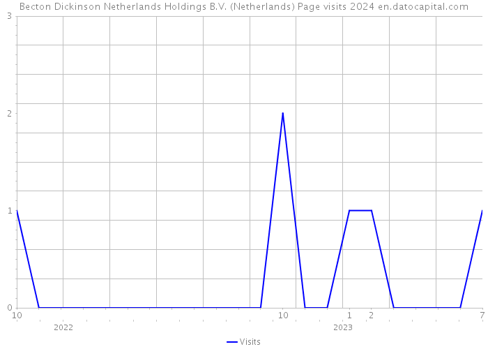 Becton Dickinson Netherlands Holdings B.V. (Netherlands) Page visits 2024 