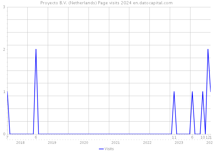 Proyecto B.V. (Netherlands) Page visits 2024 