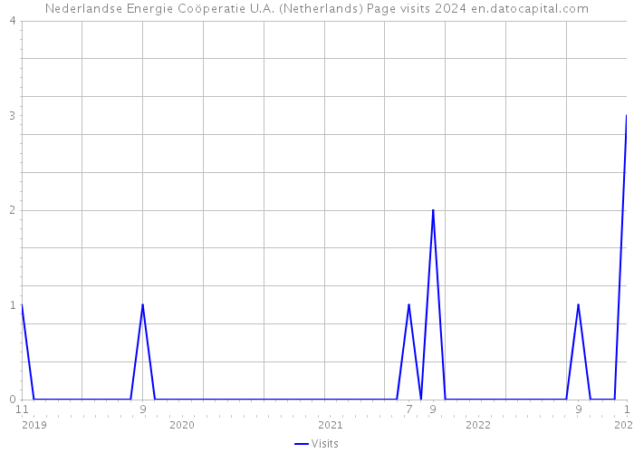 Nederlandse Energie Coöperatie U.A. (Netherlands) Page visits 2024 