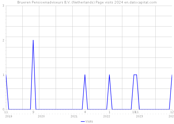 Brueren Pensioenadviseurs B.V. (Netherlands) Page visits 2024 