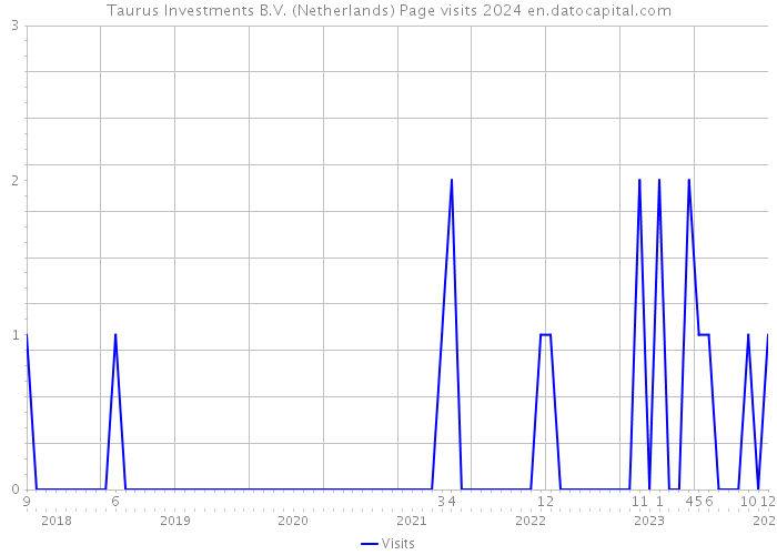 Taurus Investments B.V. (Netherlands) Page visits 2024 