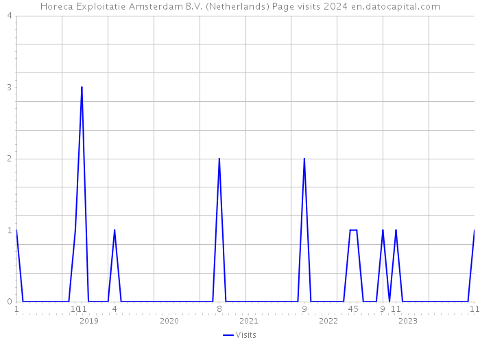 Horeca Exploitatie Amsterdam B.V. (Netherlands) Page visits 2024 