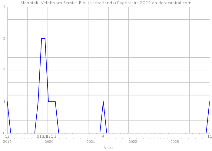 Mennink-Veldboom Service B.V. (Netherlands) Page visits 2024 
