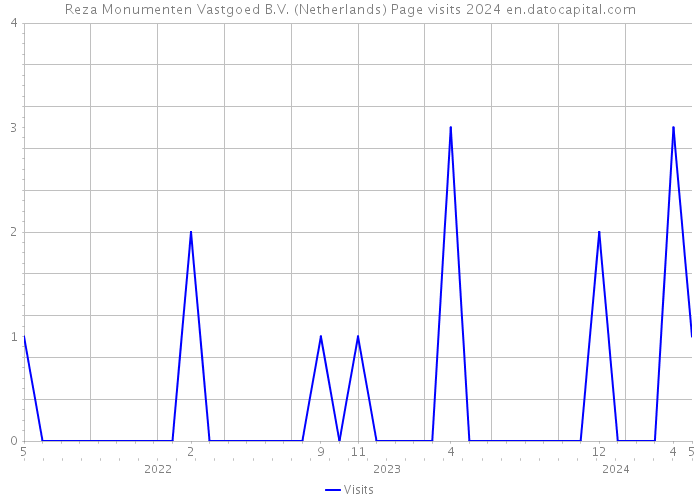 Reza Monumenten Vastgoed B.V. (Netherlands) Page visits 2024 