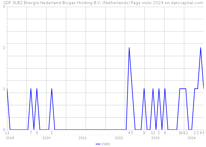 GDF SUEZ Energie Nederland Biogas Holding B.V. (Netherlands) Page visits 2024 