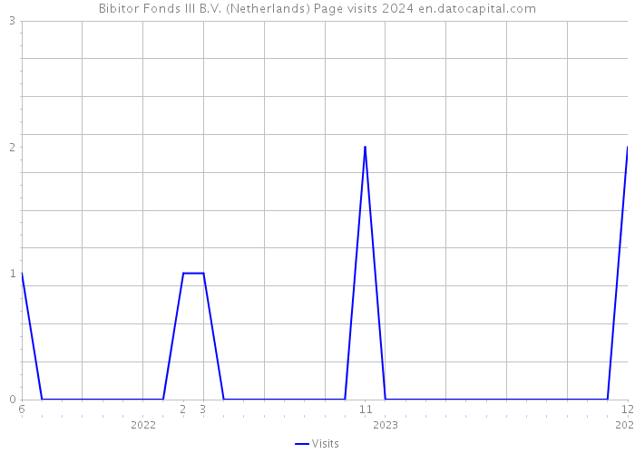 Bibitor Fonds III B.V. (Netherlands) Page visits 2024 