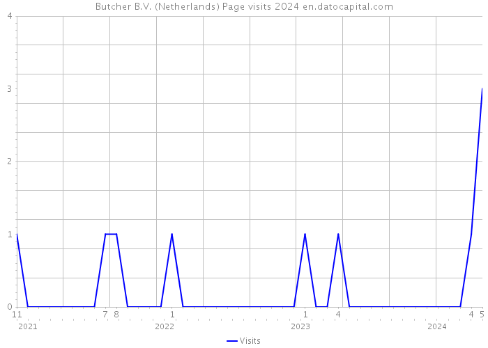 Butcher B.V. (Netherlands) Page visits 2024 