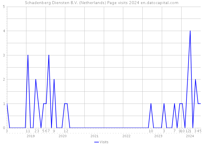 Schadenberg Diensten B.V. (Netherlands) Page visits 2024 