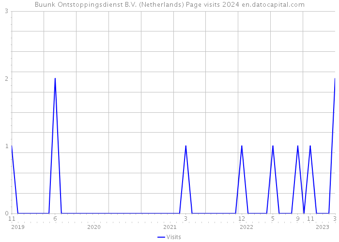 Buunk Ontstoppingsdienst B.V. (Netherlands) Page visits 2024 
