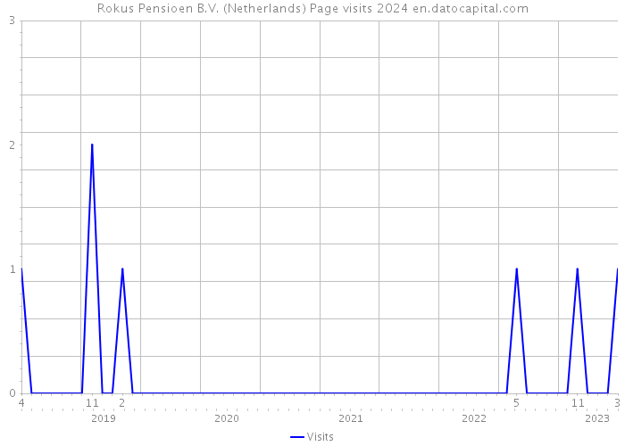 Rokus Pensioen B.V. (Netherlands) Page visits 2024 