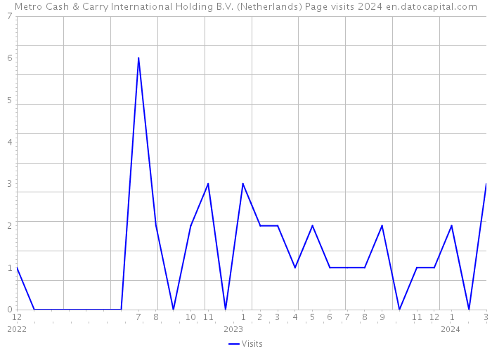 Metro Cash & Carry International Holding B.V. (Netherlands) Page visits 2024 