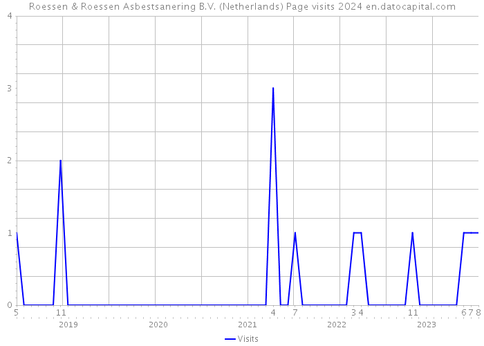 Roessen & Roessen Asbestsanering B.V. (Netherlands) Page visits 2024 