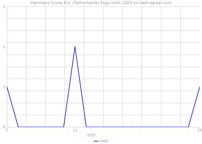 Hanmans Groep B.V. (Netherlands) Page visits 2024 