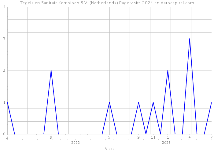 Tegels en Sanitair Kampioen B.V. (Netherlands) Page visits 2024 