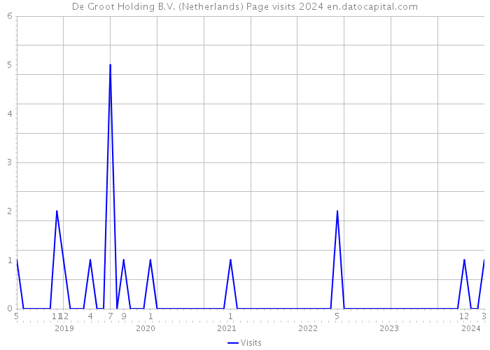 De Groot Holding B.V. (Netherlands) Page visits 2024 