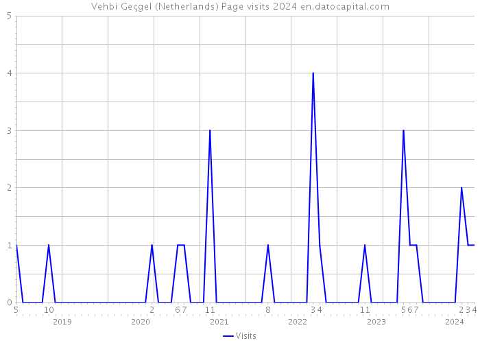Vehbi Geçgel (Netherlands) Page visits 2024 