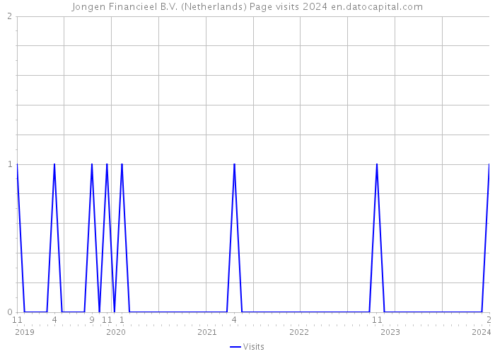 Jongen Financieel B.V. (Netherlands) Page visits 2024 