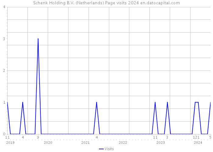Schenk Holding B.V. (Netherlands) Page visits 2024 