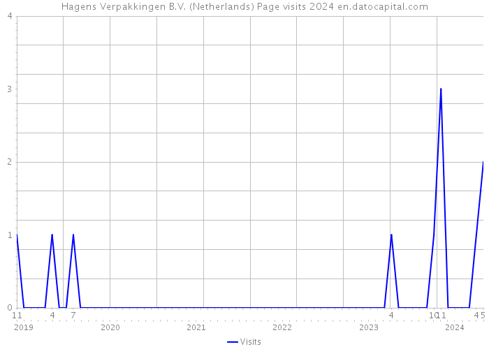 Hagens Verpakkingen B.V. (Netherlands) Page visits 2024 