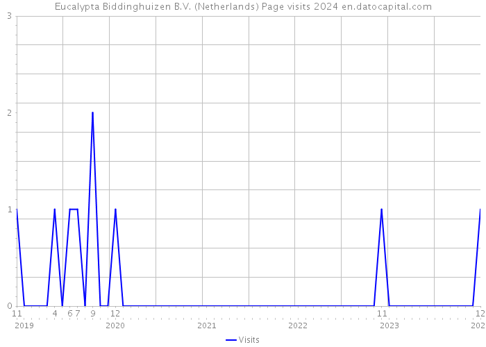 Eucalypta Biddinghuizen B.V. (Netherlands) Page visits 2024 
