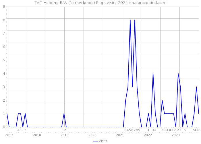 Teff Holding B.V. (Netherlands) Page visits 2024 