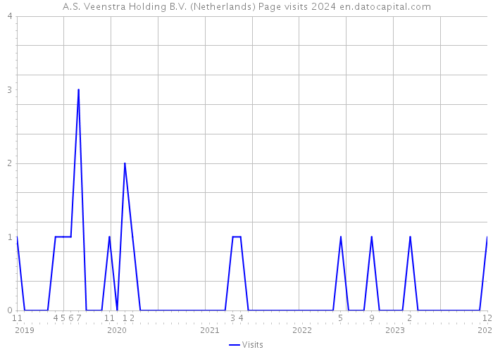 A.S. Veenstra Holding B.V. (Netherlands) Page visits 2024 