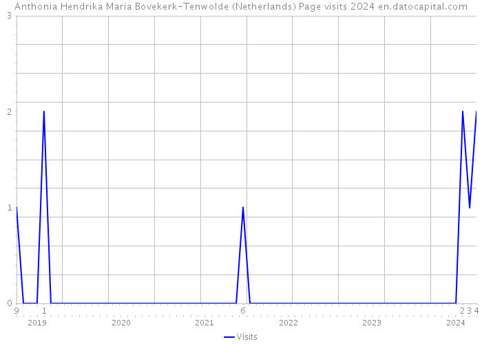 Anthonia Hendrika Maria Bovekerk-Tenwolde (Netherlands) Page visits 2024 