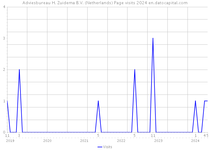Adviesbureau H. Zuidema B.V. (Netherlands) Page visits 2024 