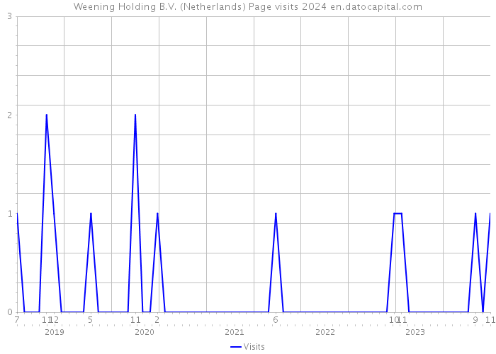 Weening Holding B.V. (Netherlands) Page visits 2024 