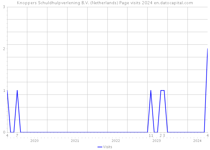 Knoppers Schuldhulpverlening B.V. (Netherlands) Page visits 2024 