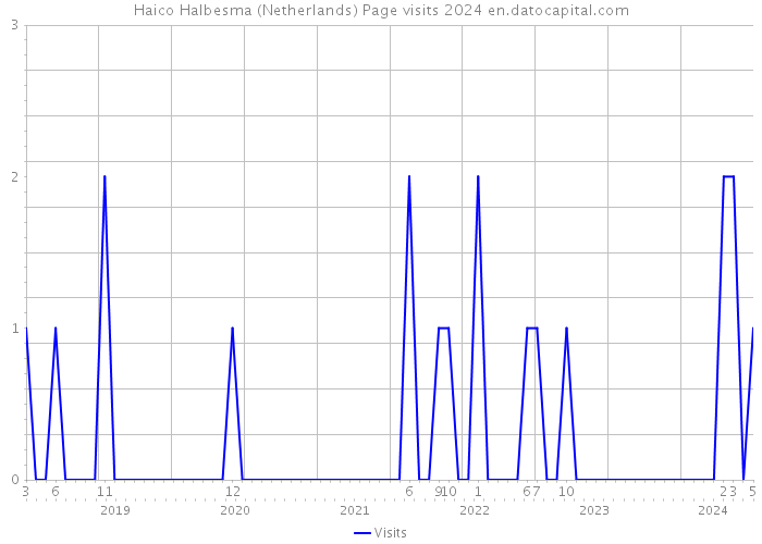Haico Halbesma (Netherlands) Page visits 2024 