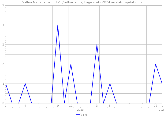 Vallen Management B.V. (Netherlands) Page visits 2024 