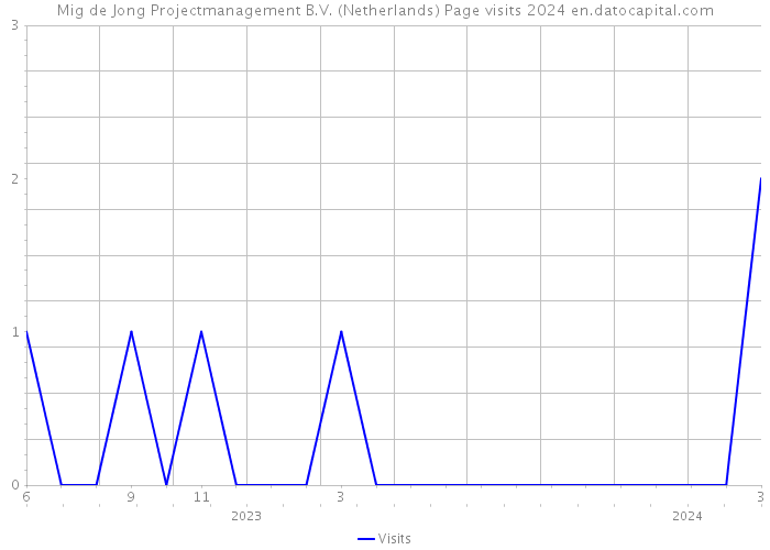 Mig de Jong Projectmanagement B.V. (Netherlands) Page visits 2024 