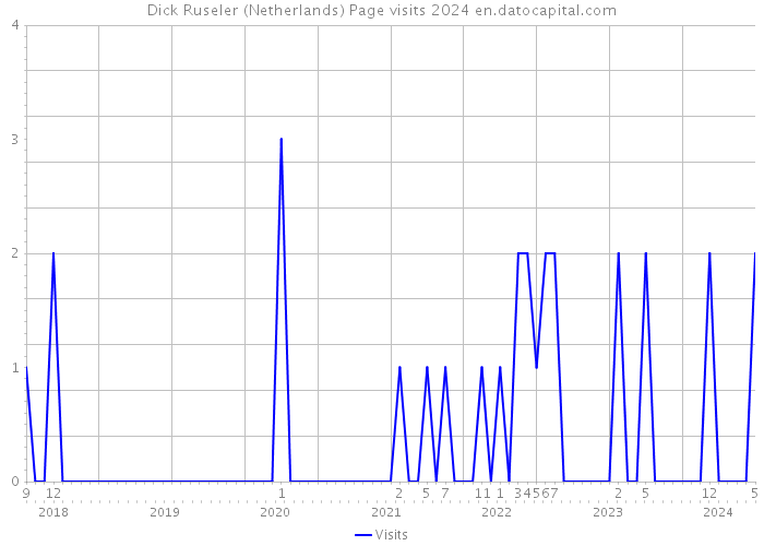 Dick Ruseler (Netherlands) Page visits 2024 