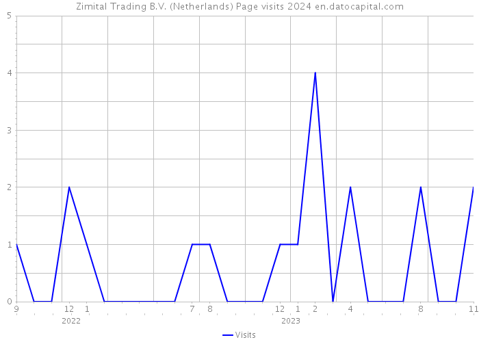 Zimital Trading B.V. (Netherlands) Page visits 2024 