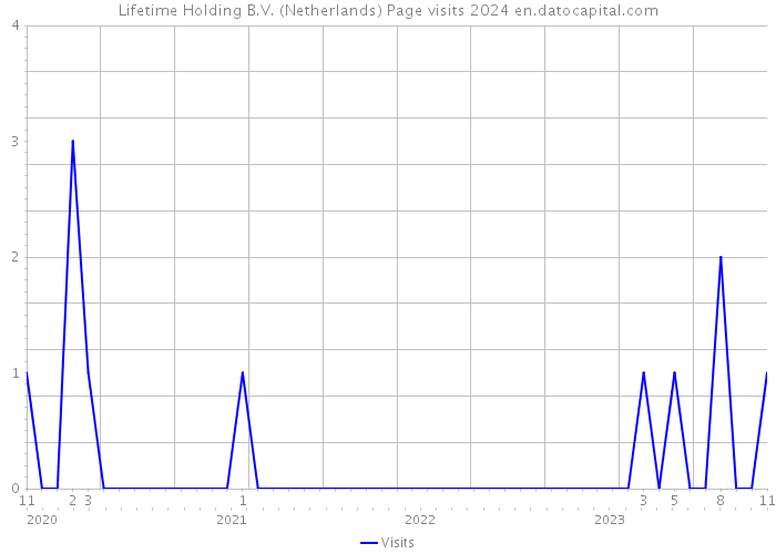 Lifetime Holding B.V. (Netherlands) Page visits 2024 