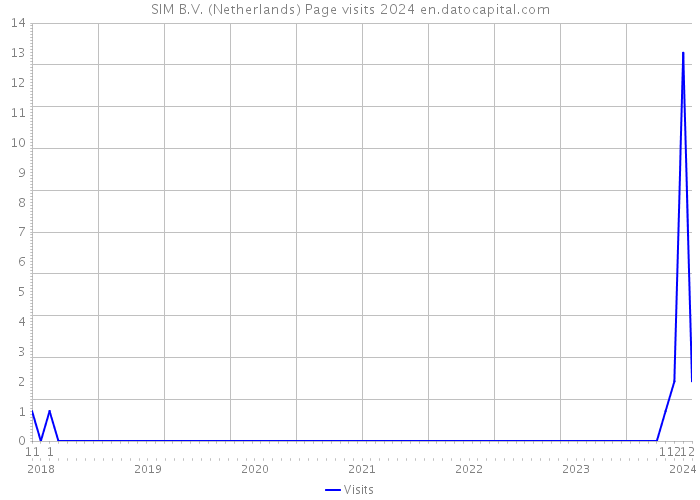 SIM B.V. (Netherlands) Page visits 2024 
