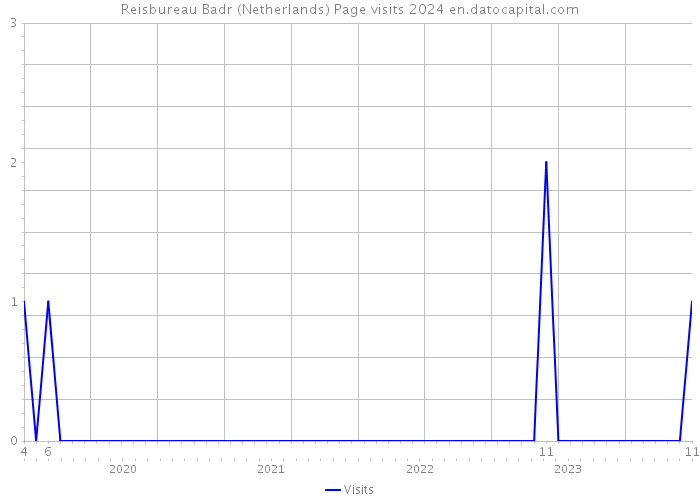 Reisbureau Badr (Netherlands) Page visits 2024 