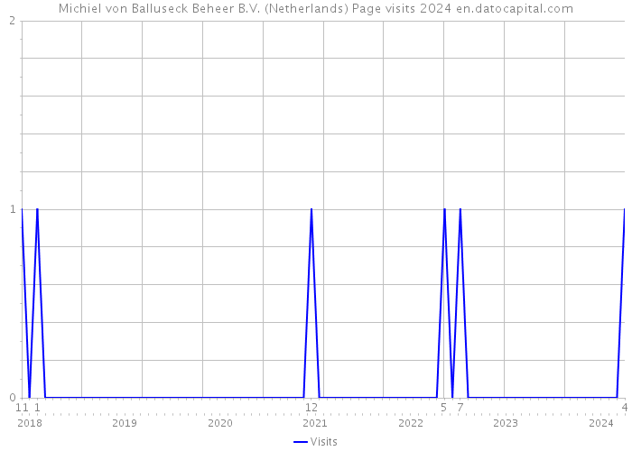 Michiel von Balluseck Beheer B.V. (Netherlands) Page visits 2024 
